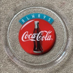 VINTAGE 1993 Always Coca Cola Glass Tray